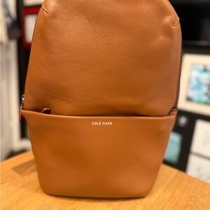 Cole Haan Cognac Leather Backpack
